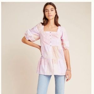 Anthropologie Maeve Gable tiered tunic top